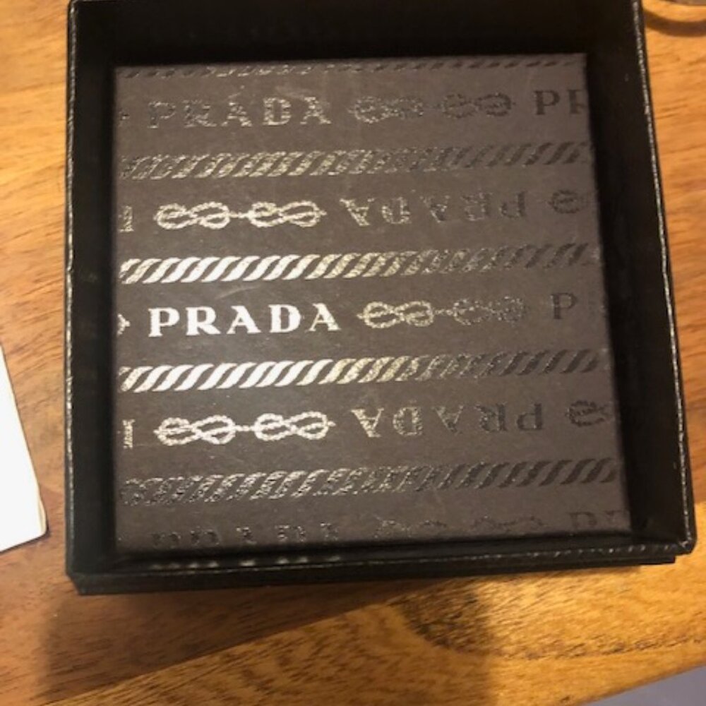 Prada Silver Metal Keyring Keychain - Picture 6 of 6